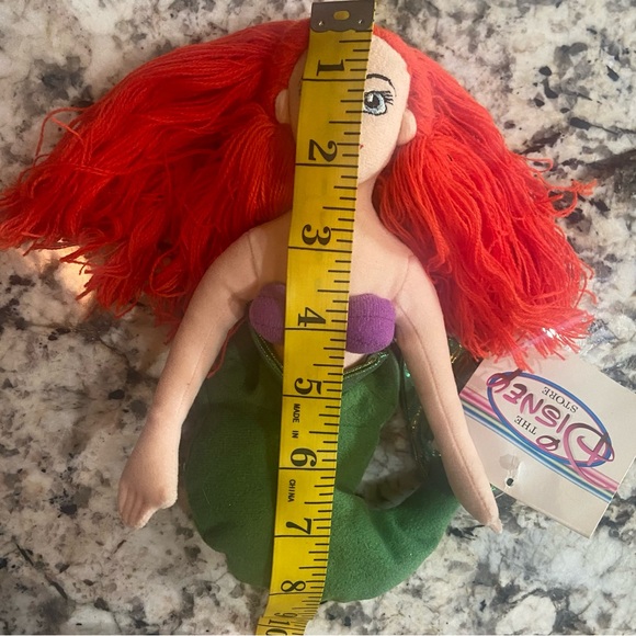 Vtg Disney Store Exclusive The Little Mermaid Ariel 7" Bean Bag Plush - Picture 9 of 9